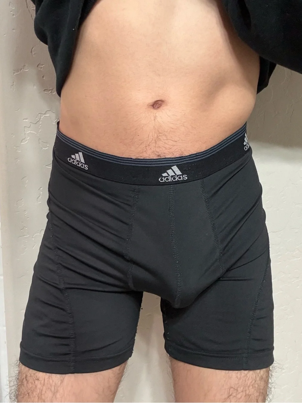 adidas Black Men’s Performance Boxer Briefs with Logo Waistband